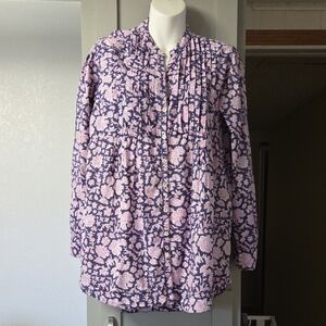 Roberta Roller Rabbit Purple and Pink Floral Top